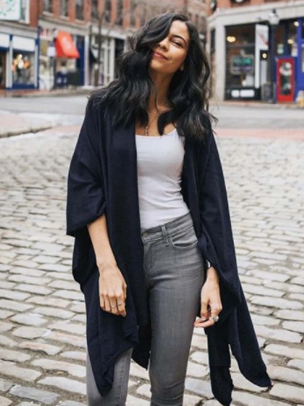 Mersea Women’s Charleston Wrap In Black Cashmere Blend One Size